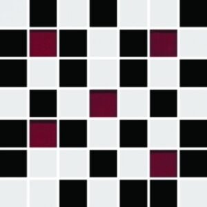 DEC.MICHELLE WHITE/BLACK 20x20 MOZAIK