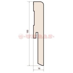 LAJSNA FR 100X16 MDF B.FOLIJA