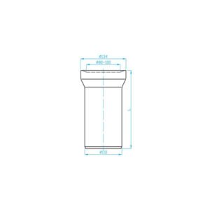 PRIKLJUČNA CIJEV ZA WC ŠOLJU F-110 KP40000/PLASTBRNO