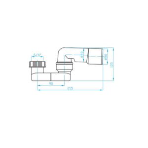 SIFON ZA KADU F-40 EVK0147/PLASTBRNO