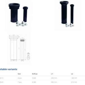 SET PRIKLJUČNI ZA UGRAD.VODOK.35cm DN 90-KP93520