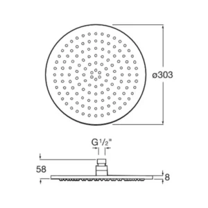 TUŠ RUŽA ROUND WHITE MILENA T1017