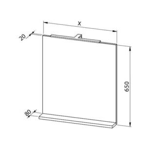 OGLEDALO KLUX 65cm