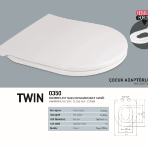 DASKA WC TWIN SOFT CLOSE THERMOPLAST-0350 NKP
