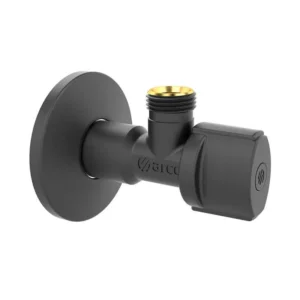 UGAONI VENTIL ROTONDO 1/2"x3/8" CRNI+ROZETA-Z295-BL
