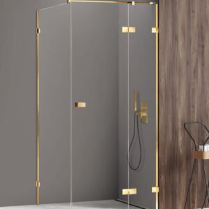 KTK AVEXA 90x90x200cm ZLATNA SJAJNA DESNA PS 6mm-EXK-1661