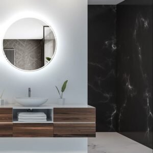 LED OGLEDALO LUNA BLACK Z0L1 600x600x35mm