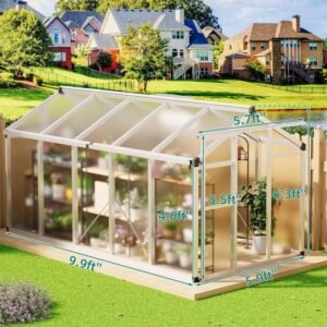 QUICK INSTALLATION OF GREENHOUSE SIZE:302x247x212,3cm