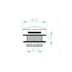 GORNJI DIO SIFONA OKRUGLI KLIK-KLAK 6/4" VEĆI EDVCR02 PLASTBRNO