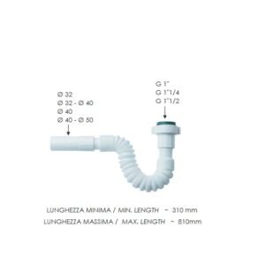 PRODUŽNA CIJEV ZA SIFON 5/4" FI-32 EMP1530