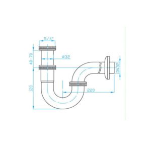 GORNJI DIO SIFONA 5/4"-EUV0000 PLASTBRNO