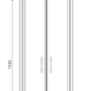 VRATA ZA KABINU PTK 90x90x190cm BT S265-BP