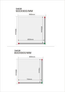 S463A 90x90x200cm ST 6mm VRATA